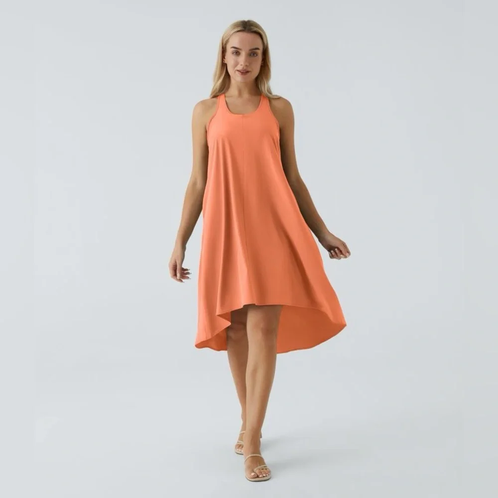 HALARA Breezeful Racerback Side Pocket High Low Flowy Midi Quick Dry Small NWT - Picture 3 of 9